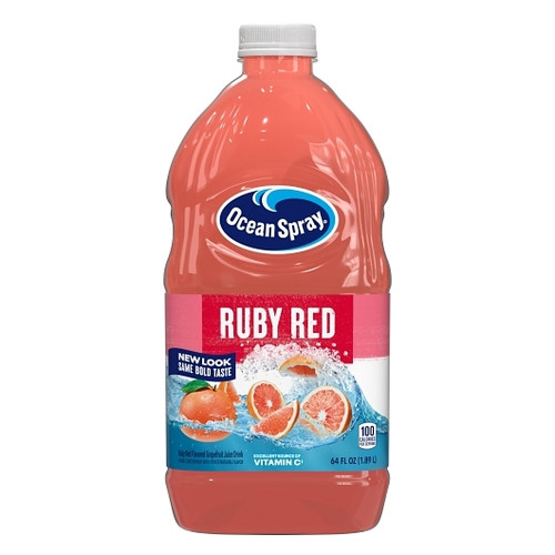 Ocean Spray Ruby Red Grapefruit Juice, 64 Fluid Ounce, 8 Per Case